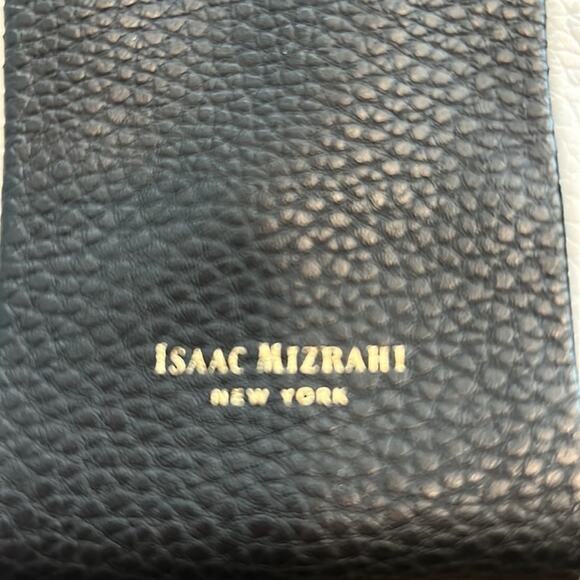 Isaac Mizrahi whit with black stripe clutch - Picture 7 of 13